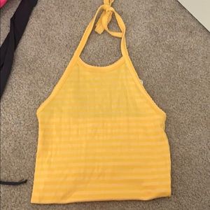 Yellow crop top